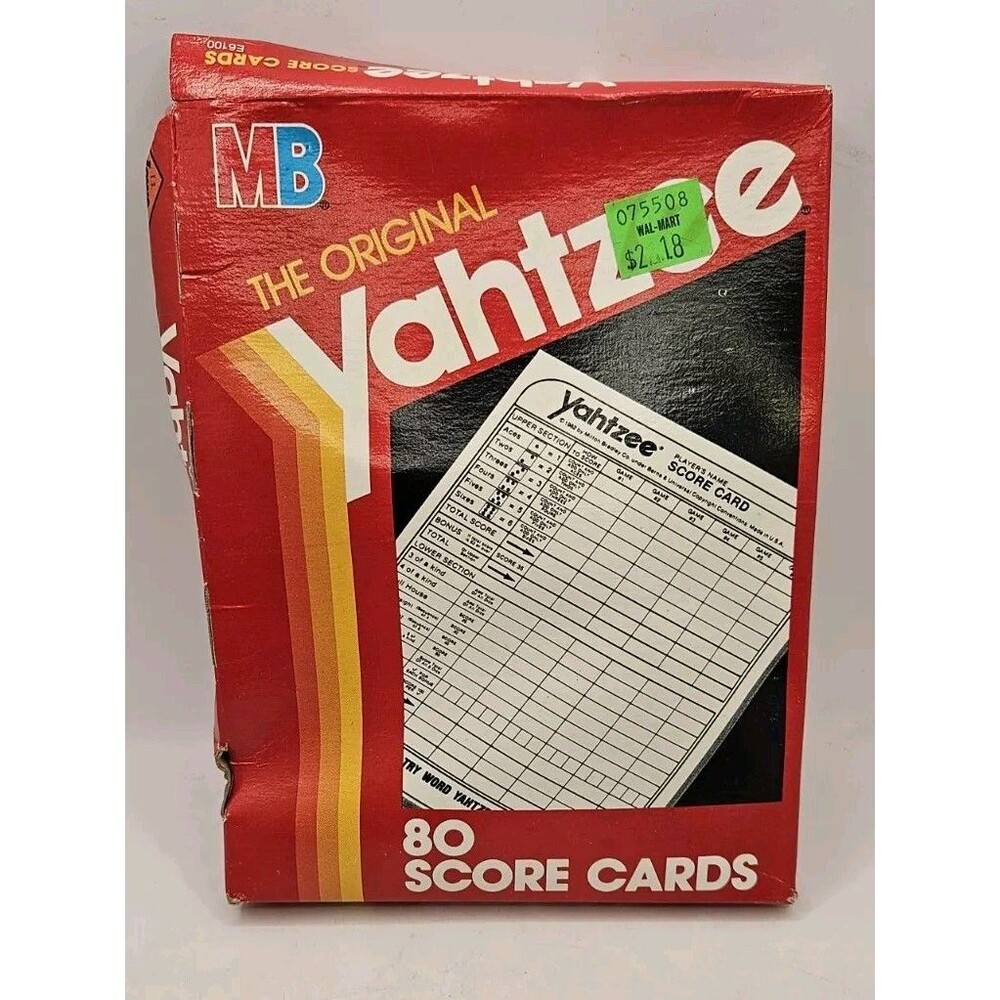 VTG 1982 New Original YAHTZEE SCORE PADS 80 SCORE CARDS Vintage Milton Bradley